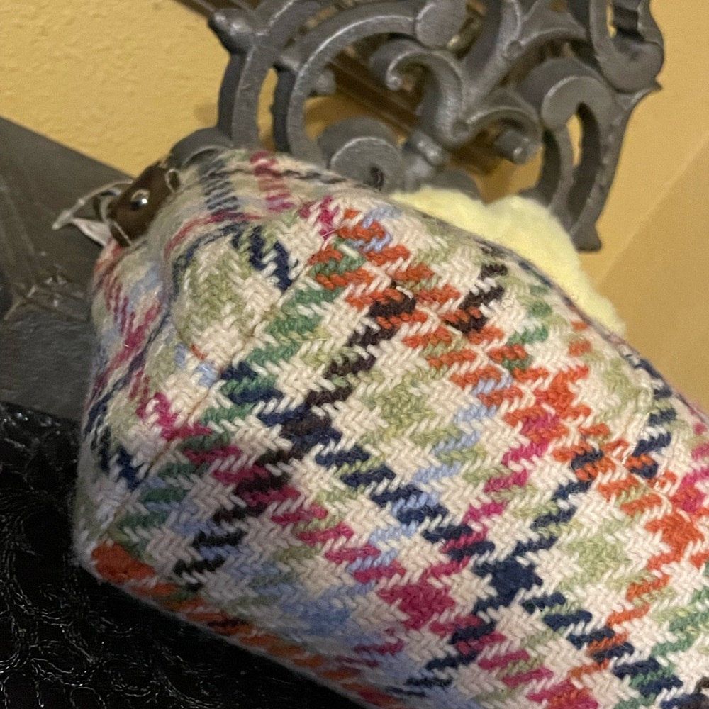 COACH NWT Hampton Tattersall Top Handle Pouchette Mini Bag W/NWOT Labubu Charm - Picture 12 of 17